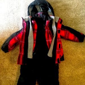 Snow pants and winter jacket set